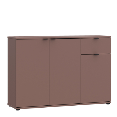 Henley 4 Wide 3 Door Cupboard with Drawer in Terracotta