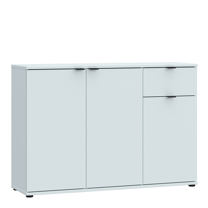 Henley 4 Wide 3 Door Cupboard with Drawer in Light Grey