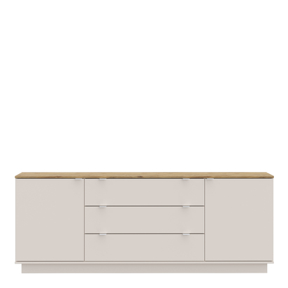 Henley 4 Large Sideboard with 3 Drawers & 2 Doors in Mauvella Oak and Sand