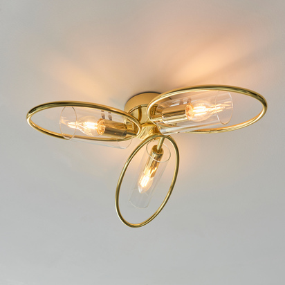 Amari 3 Ceiling Polished Brass