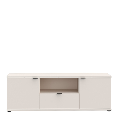 Henley 4 TV Unit with Open Shelf, Drawer & 2 Doors in Sand