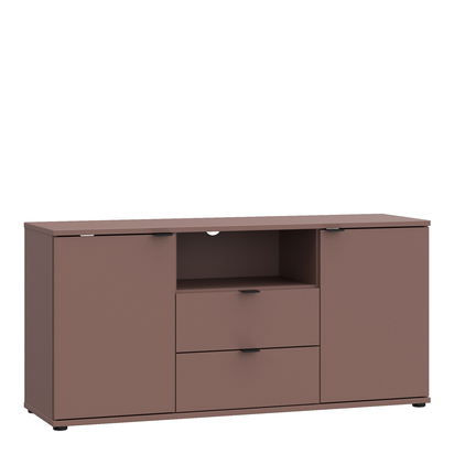 Henley 4 TV Unit with Open Shelf, 2 Drawers & 2 Doors in Terracotta