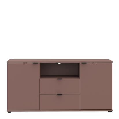 Henley 4 TV Unit with Open Shelf, 2 Drawers & 2 Doors in Terracotta