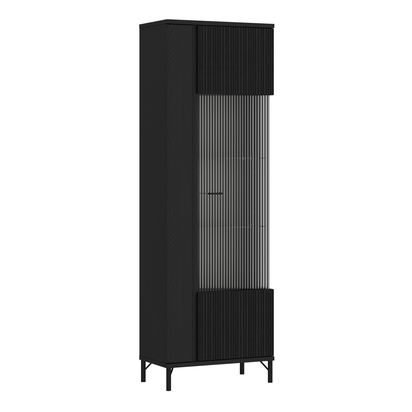 Pembroke 2 Display Cabinet 1 Door in Black Graphite