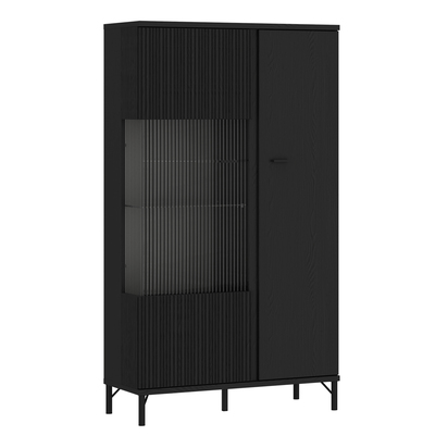 Pembroke 2 Display Cabinet 2 Door in Black Graphite