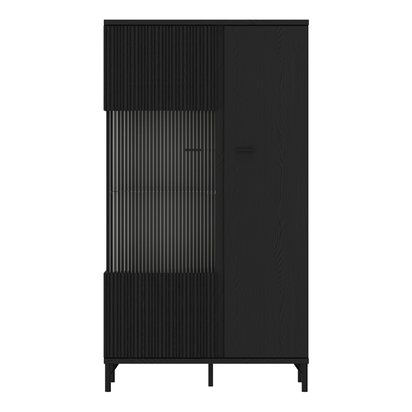 Pembroke 2 Display Cabinet 2 Door in Black Graphite