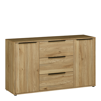 Briar 3 3 Drawer Sidebaord with 2 Doors in Mauvella Oak
