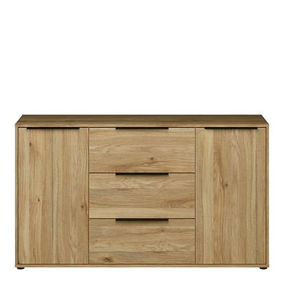 Briar 3 3 Drawer Sidebaord with 2 Doors in Mauvella Oak