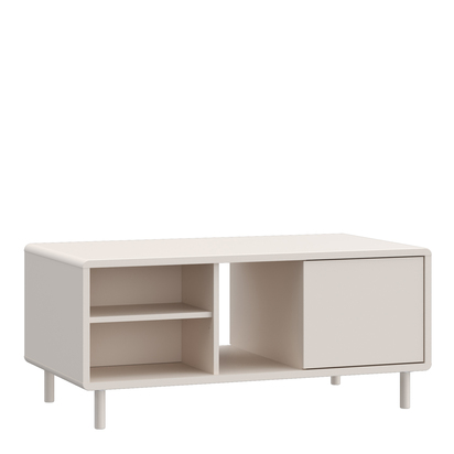 Benson Coffee Table with Open Shelf and Door