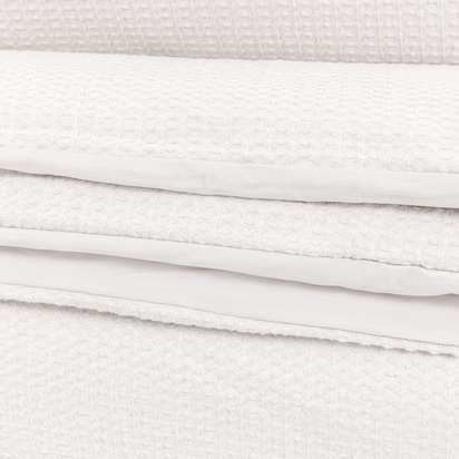 Fairby Jacquard Quilt Cover Set White Double  - Double