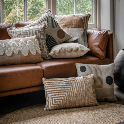 Langwell Cushion Natural 450x450mm Feather Filled