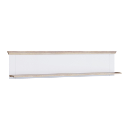 Oakley Wall Shelf in White and Riva Oak