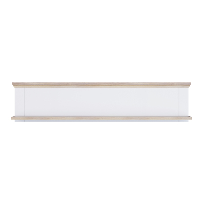 Oakley Wall Shelf in White and Riva Oak