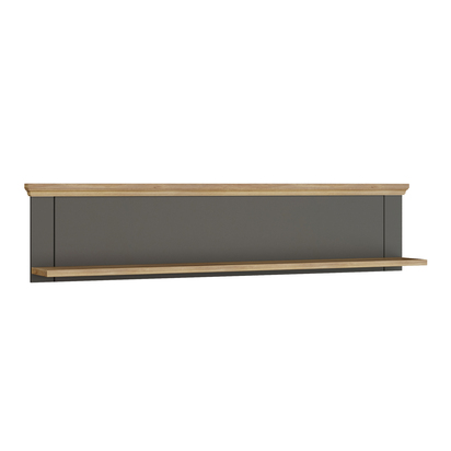Oakley Wall Shelf in Grey and Mauvella Oak