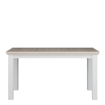 Oakley Rectangular Dining Table 150x90cm in White and Riva Oak