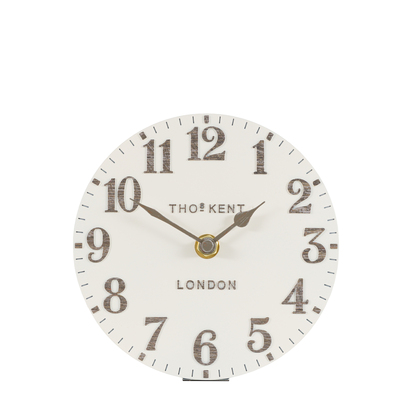 Alder Mantel Clock Limestone 6in  - 6 Inch