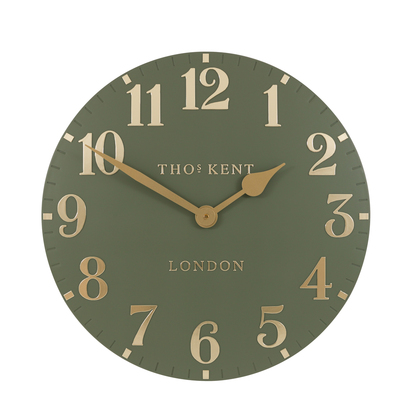 Studio Arabic Wall Clock Lichen Green 20in  - 20 Inch