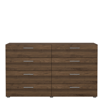 Prescott 3 Wide Chest of 8 Drawers (4+4) in Walnut