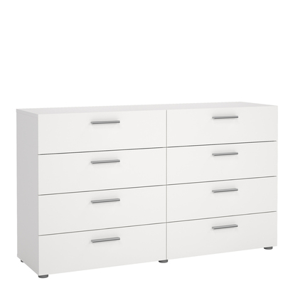 Prescott 3 Wide Chest of 8 Drawers (4+4) in White