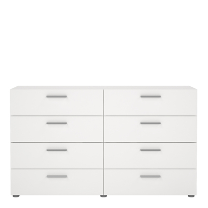 Prescott 3 Wide Chest of 8 Drawers (4+4) in White