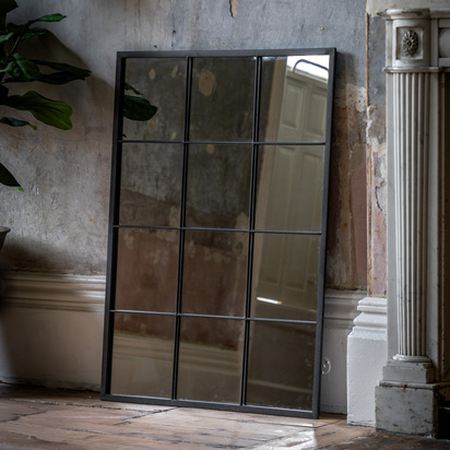 Pershore Mirror Black 1100x25x800mm  - Large