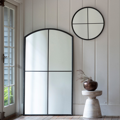 Brookstone Large Mirror Black 900x30x1600mm