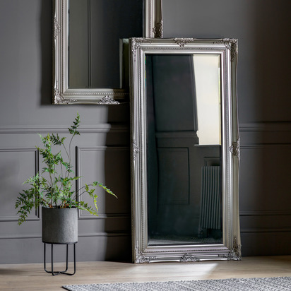 Burstead Leaner Mirror Antique Silver 1700x840mm  - Large
