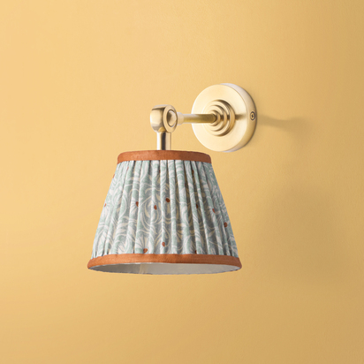 Mini elbow wall fitting IP44 in antique brass