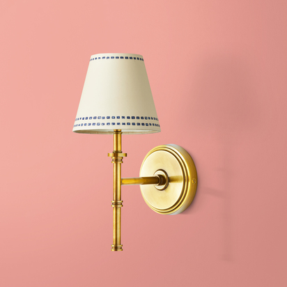 Single Chukka Wall fitting in antiqued brass