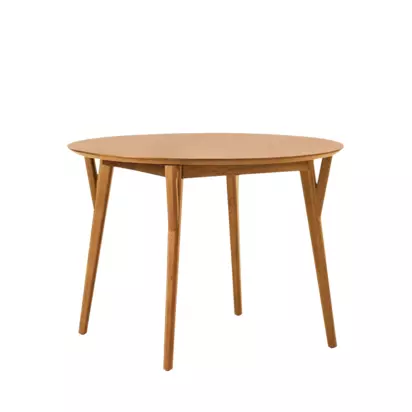 West Elm Mid Century 4-6 Seater Extending Dining Table, Acorn Acorn | H77 x W107 x D107cm