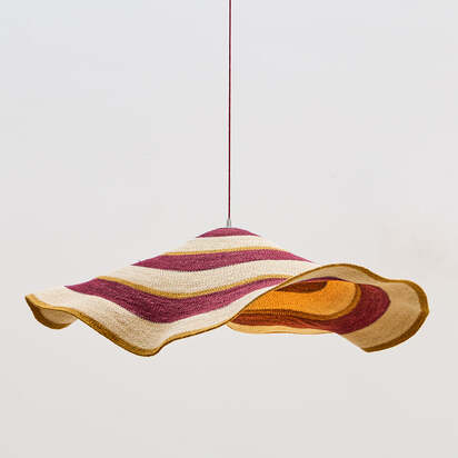 Floppy basket pendant shade in spices