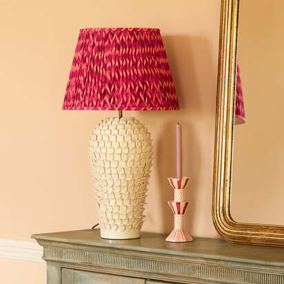 Larger Stucco table lamp in stone