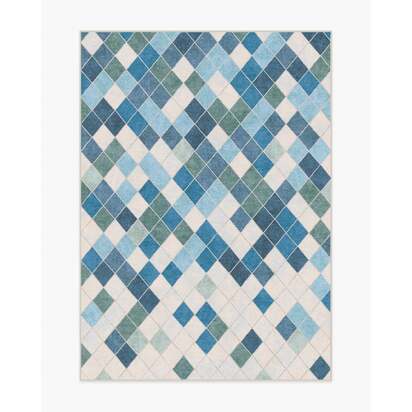 Diamond Mosaic Blue Rug - 150 x 215 cm - All-In-One Rug