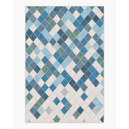 Diamond Mosaic Blue Rug - 185 x 275 cm - All-In-One Rug