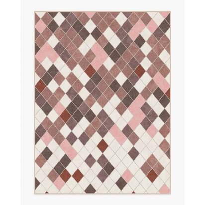 Diamond Mosaic Terracotta Rug - 275 x 365 cm - All-In-One Rug