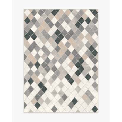 Diamond Mosaic Warm Grey Rug - 150 x 215 cm - All-In-One Rug