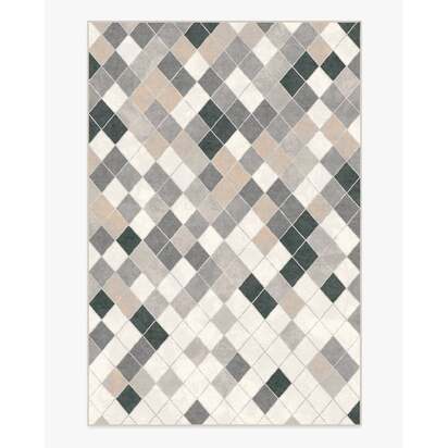 Diamond Mosaic Warm Grey Rug - 200 x 290 cm - All-In-One Rug