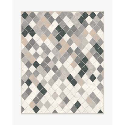 Diamond Mosaic Warm Grey Rug - 245 x 305 cm - All-In-One Rug