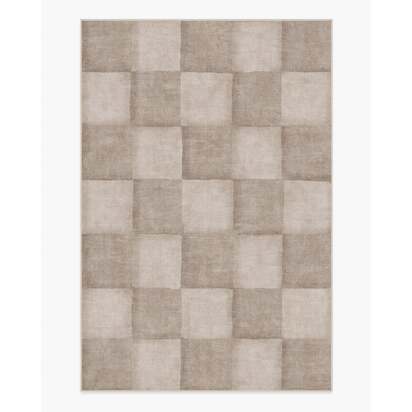 Hearth Check Warm Grey Rug - 200 x 290 cm - All-In-One Rug