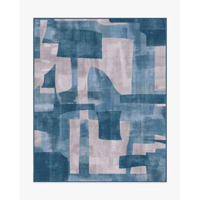 Kasbah Blue Flatwoven Rug - 245 x 305 cm - Rug + Cushioned Pad System