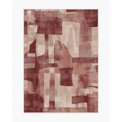 Kasbah Red Flatwoven Rug - 150 x 215 cm - Rug + Cushioned Pad System