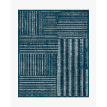 Linear Oasis Blue Rug - 245 x 305 cm - All-In-One Rug