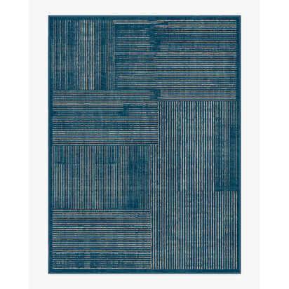 Linear Oasis Blue Rug - 275 x 365 cm - All-In-One Rug