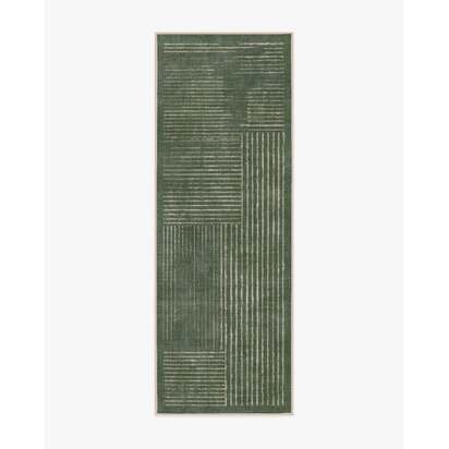 Linear Oasis Green Rug - 75 x 215 cm - All-In-One Rug