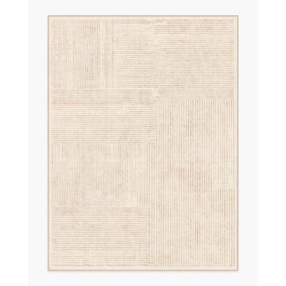 Linear Oasis Neutral Flatwoven Rug - 275 x 365 cm - Rug + Pad System