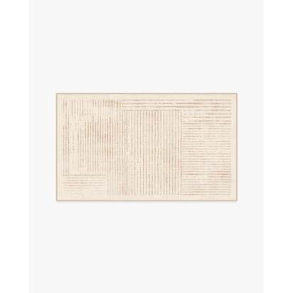 Linear Oasis Neutral Flatwoven Rug - 200 x 290 cm - Rug + Cushioned Pad System