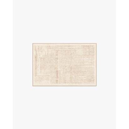 Linear Oasis Neutral Rug - 60 x 90 cm - All-In-One Rug