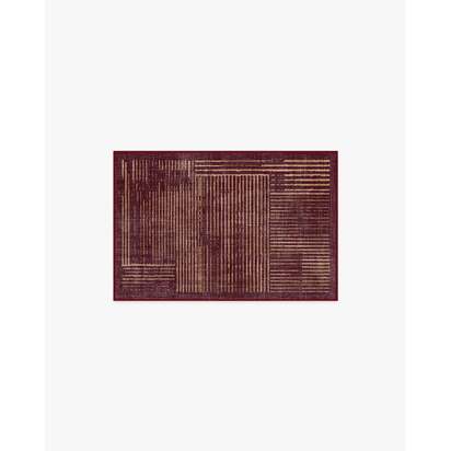 Linear Oasis Rust Red Rug - 60 x 90 cm - All-In-One Rug