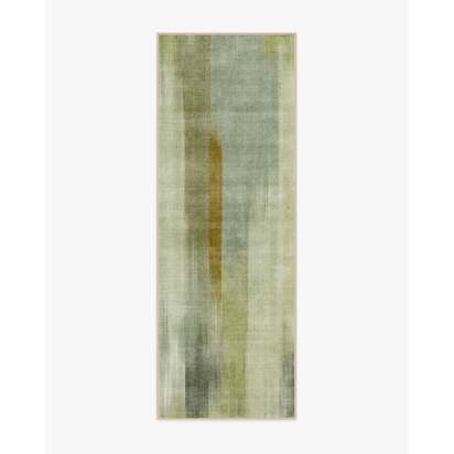 Ombré Mirage Green Flatwoven Rug - 75 x 215 cm - Rug + Pad System
