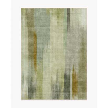 Ombré Mirage Green Flatwoven Rug - 150 x 215 cm - Rug + Cushioned Pad System
